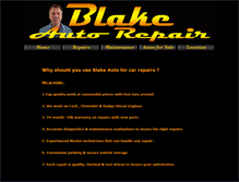 Tablet Screenshot of blakeautorepair.com